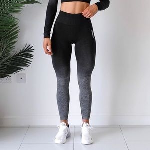 Gymshark Adapt Ombre Seamless Leggings Black/Black Marl